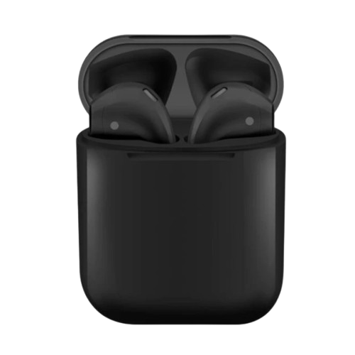 Crne AirPods 2 – bežične slušalice sa visokokvalitetnim zvukom i dugim trajanjem baterije.